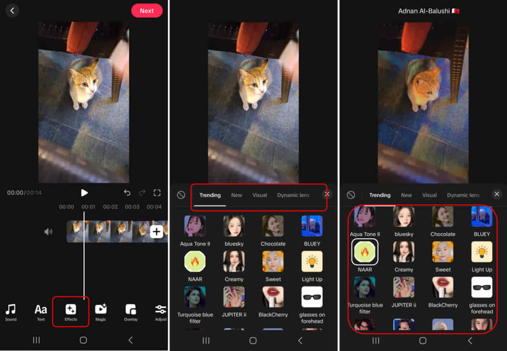 Add effects to TikTok videos