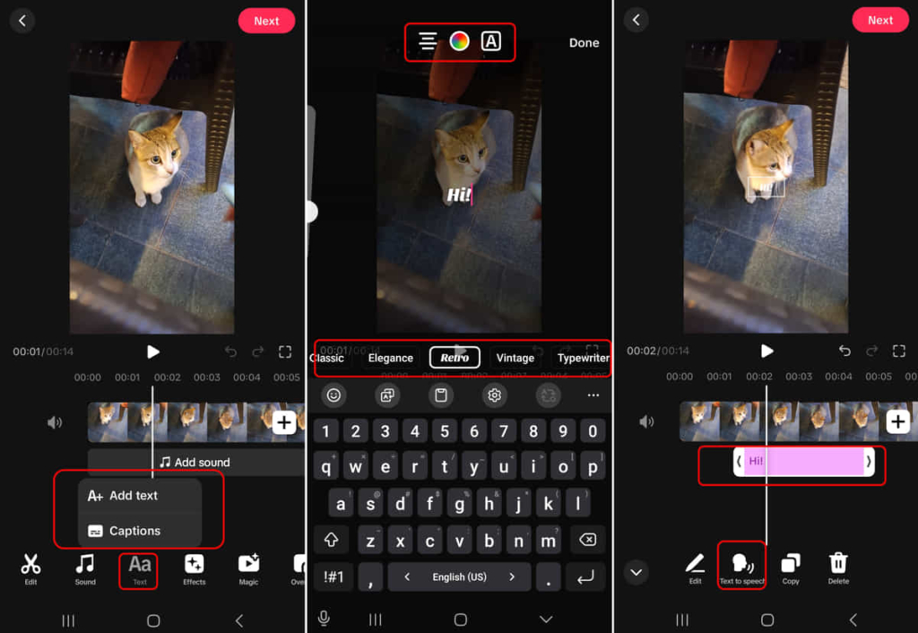 Add text to TikTok posts