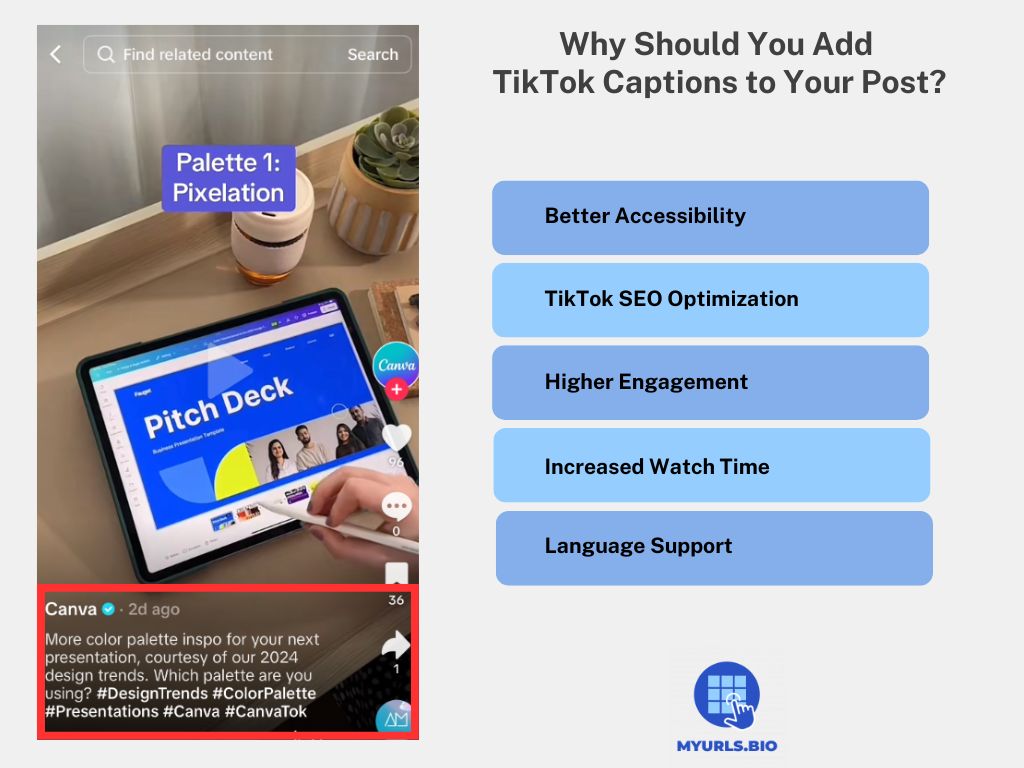 Why Should I Add Caption for TikTok? Infographic
