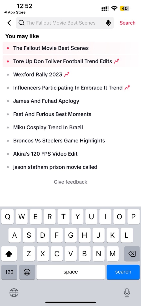 Tiktok search bar