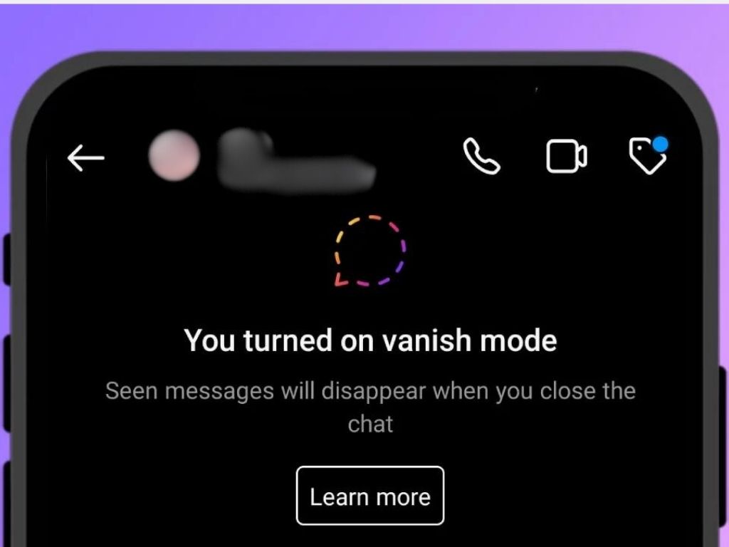 Vanish Mode Instagram